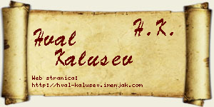 Hval Kalušev vizit kartica